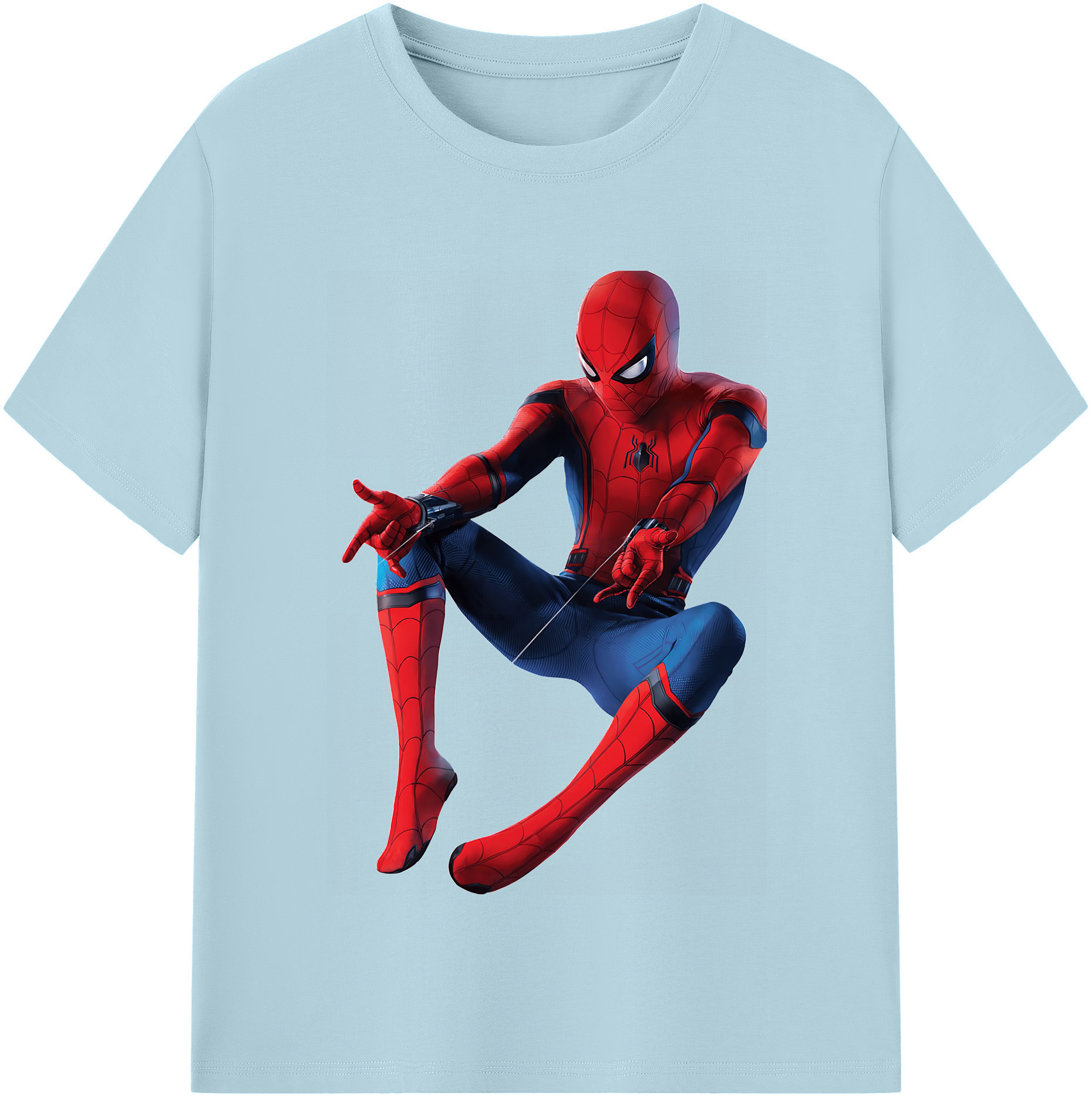 （画像用） Spider Man スパイダーマン 綿100％半袖Tシャツ（フロントプリント）